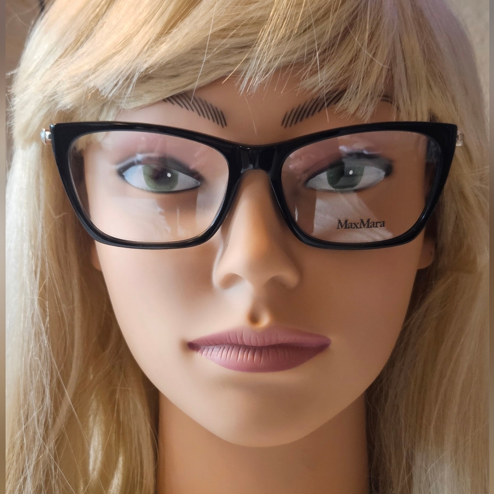 MaxMara Elegant Black & Gold Rx Glasses